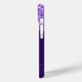 Amethyst Glitter Drips Glam Meisjesachtige Handtek Case-Mate iPhone Case (Achterkant / Links)