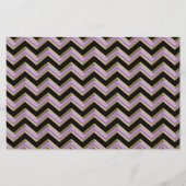 Amethyst Gold Black Zigzag Pattern Briefpapier (Voorkant)