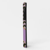 Amethyst Gold Black Zigzag Pattern Case-Mate iPhone Case (Achterkant/links)