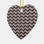 Amethyst Gold Black Zigzag Pattern Keramisch Ornament (Links)