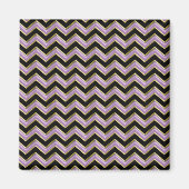 Amethyst Gold Black Zigzag Pattern Magneet (Voorkant)