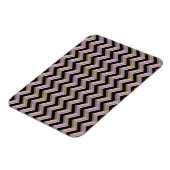 Amethyst Gold Black Zigzag Pattern Magneet (Linkerzijde)