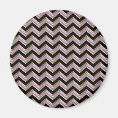 Amethyst Gold Black Zigzag Pattern Magneet (Voorkant)