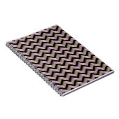 Amethyst Gold Black Zigzag Pattern Notitieboek (Rechterzijde)