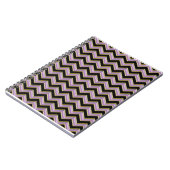 Amethyst Gold Black Zigzag Pattern Notitieboek (Linkerzijde)
