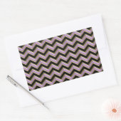 Amethyst Gold Black Zigzag Pattern Rechthoekige Sticker (Envelop)