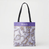 Amethyst Gold Marble Tote Bag (Voorkant)