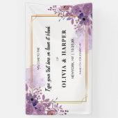 Amethyst  Golden Lijst-achtergrond bloemen Spandoek (Verticaal)