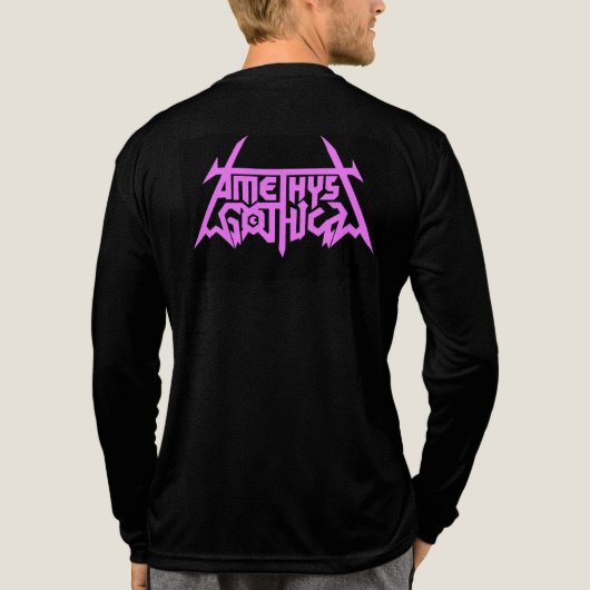 Amethyst Gothica Dark Angel Longsleeve Tri-Blend Shirt (Achterkant volledig)