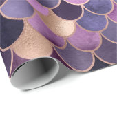 Amethyst & gouden zeemeerminnen Verpakkingspapier Cadeaupapier (Rol Hoek)