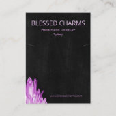 Amethyst Gypsy Boho Crystal Pendant Holder Display Visitekaartje (Voorkant)