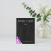 Amethyst Gypsy Boho Crystal Pendant Holder Display Visitekaartje (Staand voorkant)