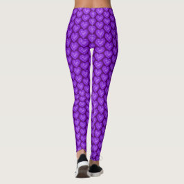 Amethyst hart waterverf kunst paars leggings