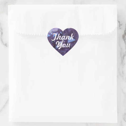 Amethyst Hartelijk dank Hart Sticker (Tas)