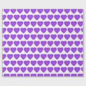 Amethyst hartritme waterverf patroon paars wit cadeaupapier (Vlak)