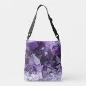 Amethyst Healing Crystal Cluster Crossbody Tas (Achterkant)