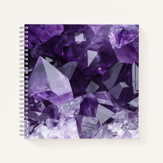 Amethyst Healing Crystal Cluster Notitieboek (Voorkant)