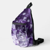 Amethyst Healing Crystal Cluster Sling Bag (Rechterhoek)
