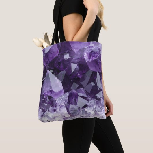 Amethyst Healing Crystal Cluster Tote Bag (Dichtbij)
