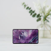 Amethyst Healing Crystals Visitekaartje (Staand voorkant)