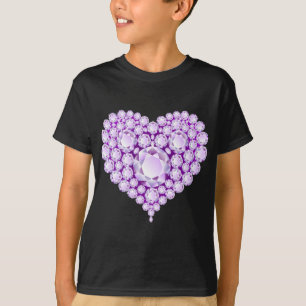 Amethyst Heart Pareltjes T-shirt