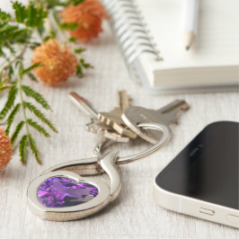Amethyst Heart Sleutelhanger
