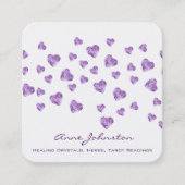 Amethyst Hearts Square Visitekaartje (Voorkant)