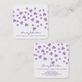 Amethyst Hearts Square Visitekaartje (Voorkant / Achterkant)