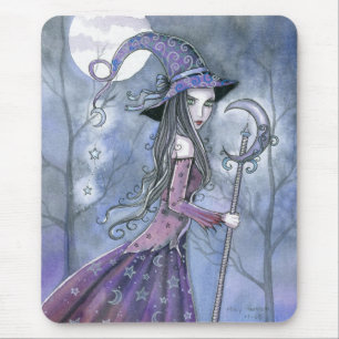 Amethyst Heks Gothic Halloween Kunst Muismat