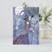 Amethyst Heks Halloween Ansichtkaart Kaart (Staand voorkant)