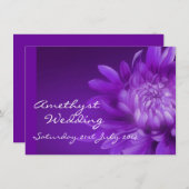 Amethyst huwelijksfeest uitnodiging 6e (Voorkant / Achterkant)
