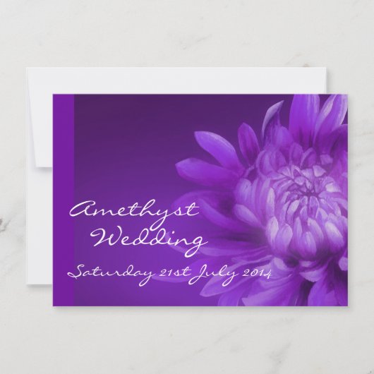 Amethyst huwelijksfeest uitnodiging 6e (Voorkant)