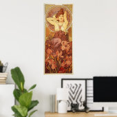 Amethyst Illustratie door Alphonse Mucha Poster (Thuiskantoor)