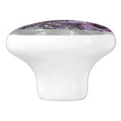 Amethyst in geborsteld metaal Lijst Keramische Knop (Zijkant)