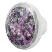 Amethyst in geborsteld metaal Lijst Keramische Knop (Rechts)