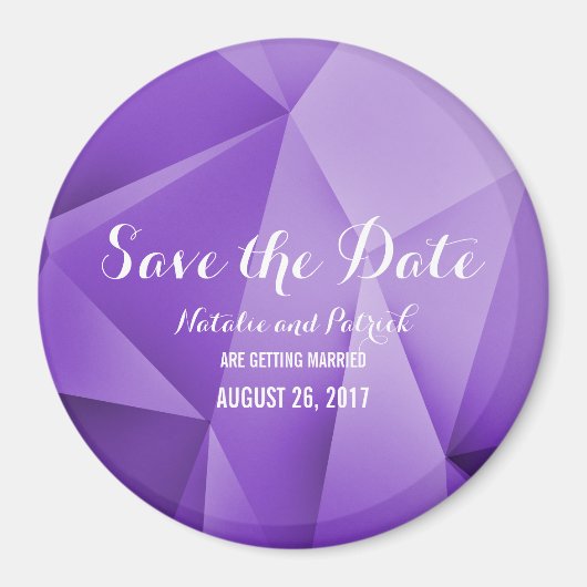 Amethyst Jewel Tones Save the Date Magnet (Voorkant)