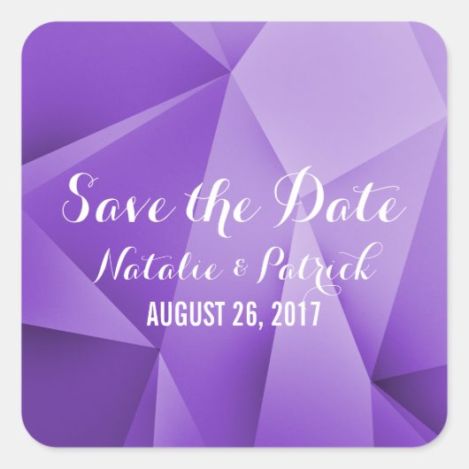 Amethyst Jewel Tones Save the Date Stickers (Voorkant)