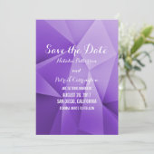 Amethyst Jewel Tones Save the Date Uitnodiging (Staand voorkant)