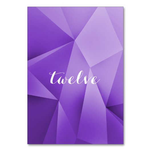 Amethyst Jewel Tones Table Number Kaart (Voorkant)