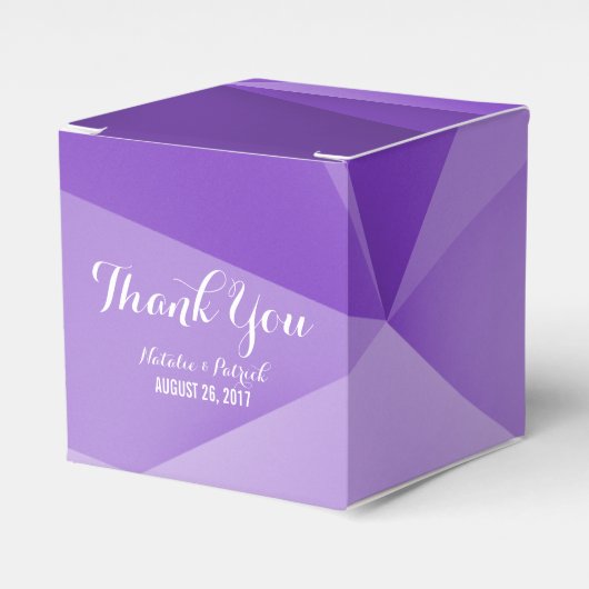 Amethyst Jewel Tones Wedding Favor Boxes Bedankdoosjes (Voorkant Zijde)