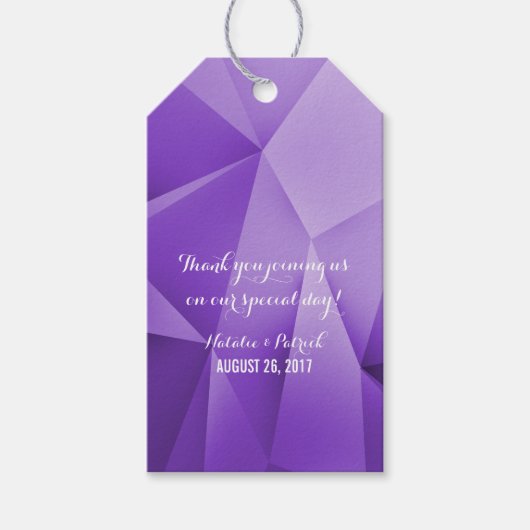 Amethyst Jewel Tones Wedding Gift Labels Cadeaulabel (Voorkant)