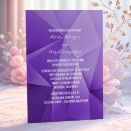 Amethyst Jewel Tones Wedding Invitation Kaart