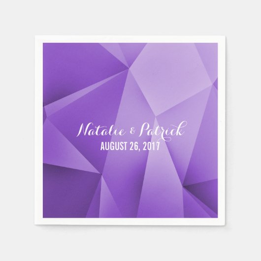 Amethyst Jewel Tones Wedding Paper Napkins Servetten (Voorkant)