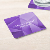 Amethyst Jewel Tones Wedding Paper Onderzetters (Schuin)