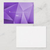Amethyst Jewel Tones Wedding Place Kards Plaatskaartje (Voorkant / Achterkant)