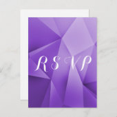 Amethyst Jewel Tones Wedding RSVP Briefkaart (Voorkant / Achterkant)