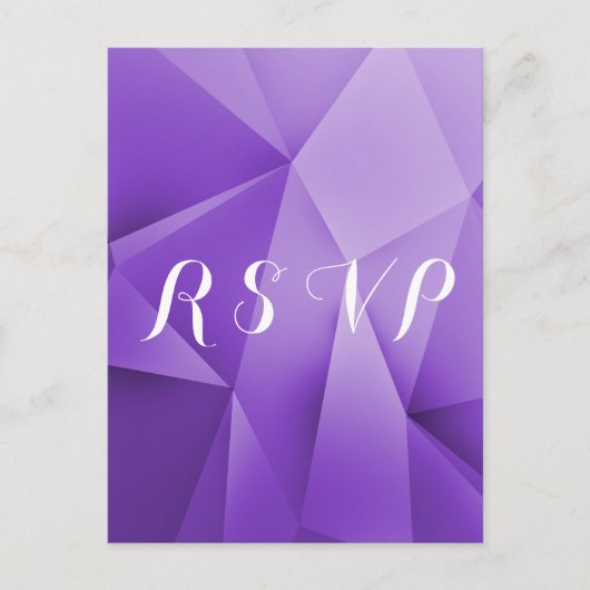 Amethyst Jewel Tones Wedding RSVP Briefkaart (Voorkant)