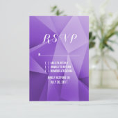 Amethyst Jewel Tones Wedding RSVP Kaart (Staand voorkant)