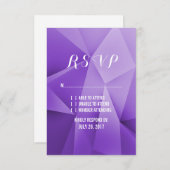 Amethyst Jewel Tones Wedding RSVP Kaart (Voorkant / Achterkant)