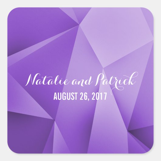 Amethyst Jewel Tones Wedding Stickers (Voorkant)